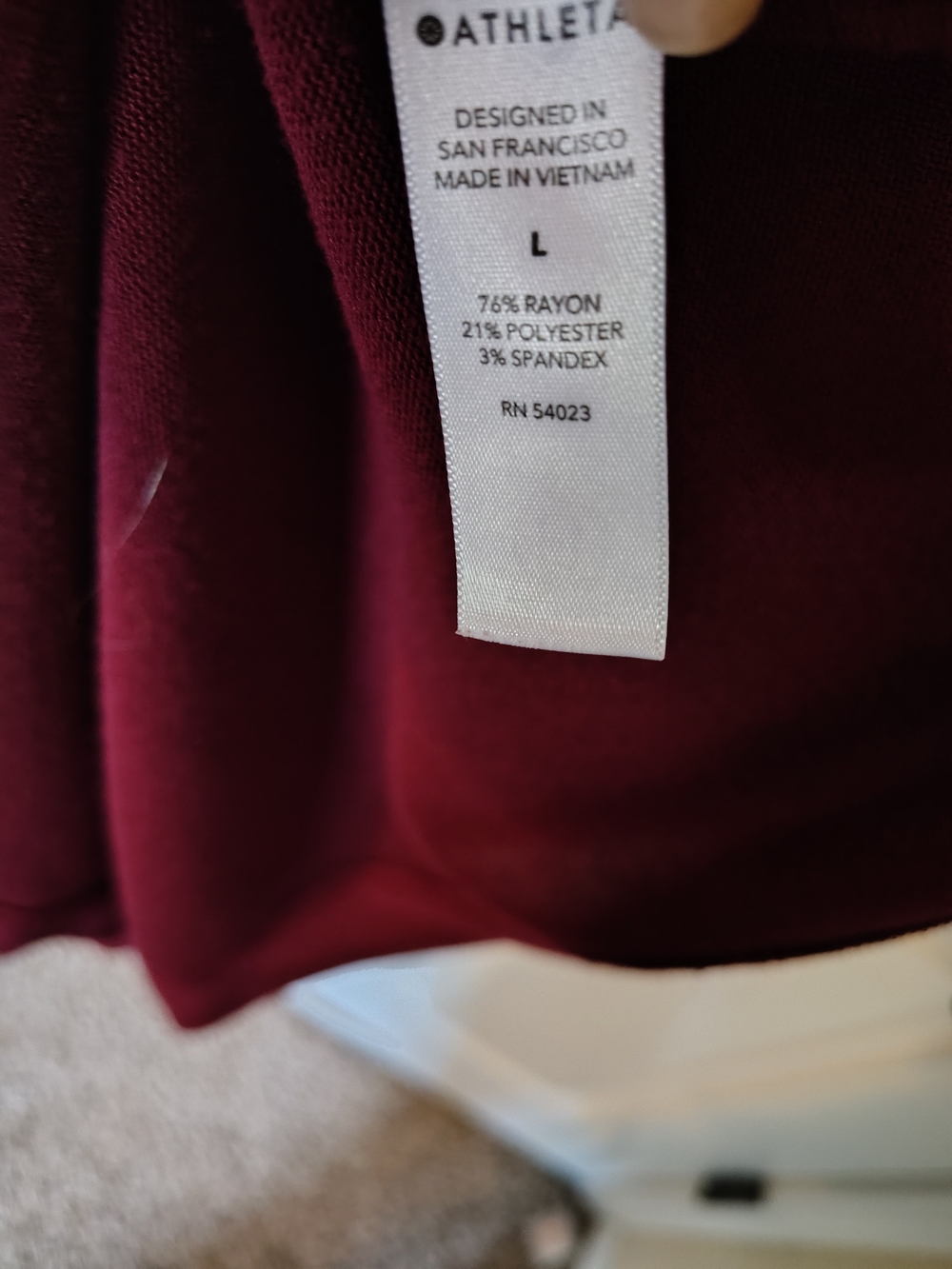 Athleta Hooded Longline Cardigan in Burgundy Size L - Picture 4 of 4